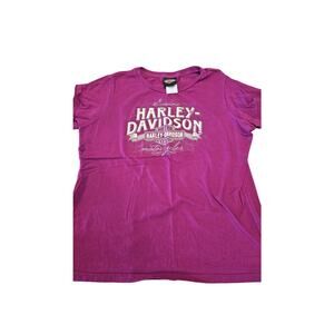 Purple Harley Davidson Graphic Tshirt size XL Roughrider‎ HD Mandan, ND